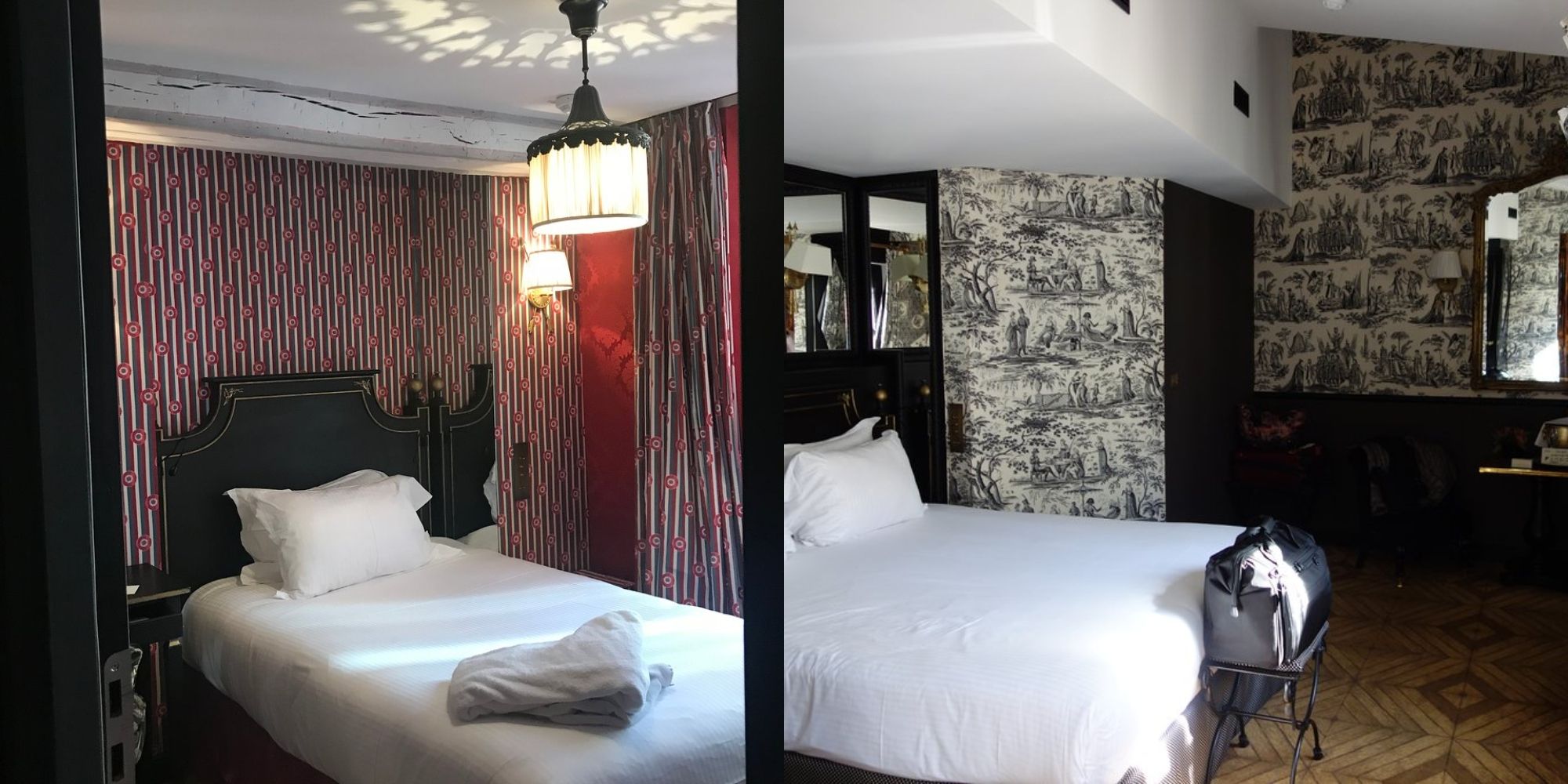 papel de parede de camas de quartos de hotel paris